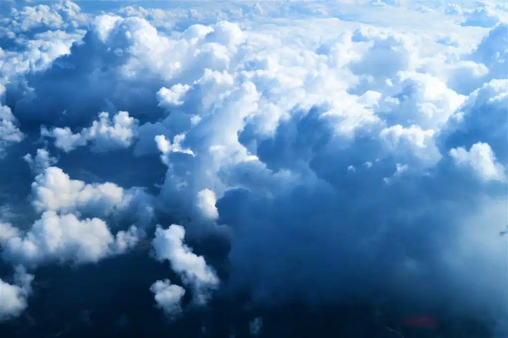 Aerial Photo of Fluffy Clouds