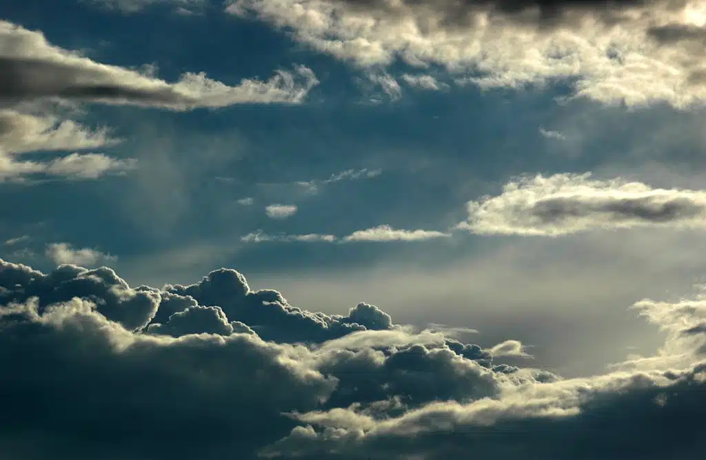 Low Angle Photography of Gray Nimbus Clouds